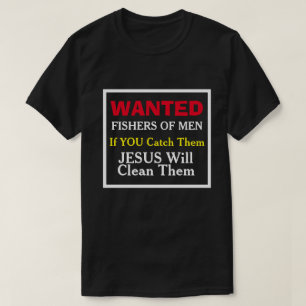 男性クリスチャンのTシャおもしろいツの魚が欲しい Tシャツ