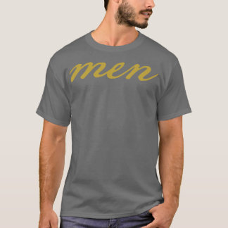 男性クリスマスプレゼントミニマルタイポグラフィ金ゴールドスクリプト Tシャツ