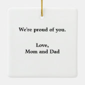 男性グラッドガウンブラックアンドグリーンオーナメント セラミックオーナメント (裏面)