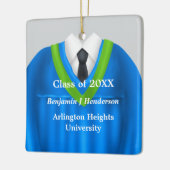 男性グラッドガウンブルー&グリーンオーナメント セラミックオーナメント (左)