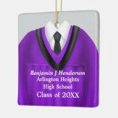 男性グラードガウンパープル&ブラックオーナメント セラミックオーナメント (左)