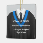 男性グラードガウンブラックアンドブルーオーナメント セラミックオーナメント (左)