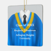 男性グラードガウンブルーと金ゴールドオーナメント セラミックオーナメント (左)