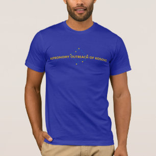 男性コソボの天文学のTシャツ(青い) Tシャツ