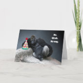 男性ゴリラは衣服しないパーティーハット誕生日 カード (正面)