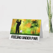 男性ゴルファーのスポーツテーマが好調 カード (正面)