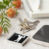 男性ゴルファー – ゴルファー キーホルダー (側面)