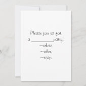 男性ゴルファー - ゴルフ シンボル 招待状 (裏面)