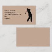 男性ゴルファーTan名刺テンプレート 名刺 (正面/裏面)