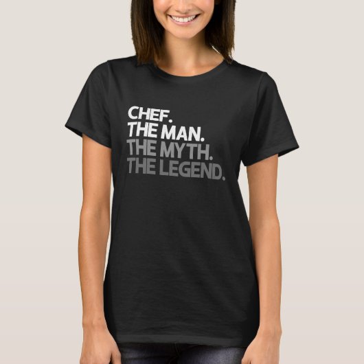 男性シェフ 伝説の男 Tシャツ (正面)