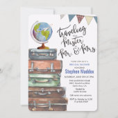 男性シャワー男性のブライダルシャワー招待 招待状 (正面)