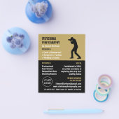 男性シルエット、写真家、写真撮影 チラシ (シングル)