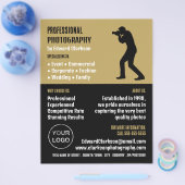 男性シルエット、写真家、写真撮影 チラシ (シングル)