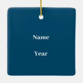 男性スクールバスドライバーオーナメント セラミックオーナメント (裏面)