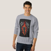 男性スタイリッシュのスウェットシャツ:マイク・ドロップ・グラフィティ スウェットシャツ (正面フル)