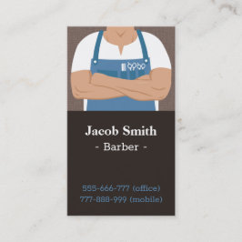 男性スタイリッシュ理容師ショップ名刺 名刺