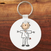 男性スティックフィギュアナース キーホルダー (正面)