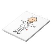 男性スティックフィギュアナース ノートパッド (回転)