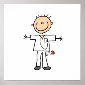 男性スティックフィギュアナース ポスター (正面)