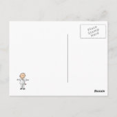 男性スティックフィギュアナース ポストカード (裏面)