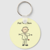 男性スティックフィギュアナースTシャツ&ギフト キーホルダー (正面)