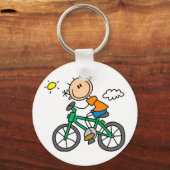 男性スティックフィギュアTシャツとギフト キーホルダー (正面)