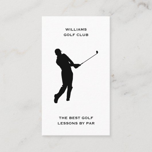 男性スポーツコーチゴルフプロインストラクターソーシャルメディア 名刺 (正面)