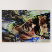 男性タフ男ポートレート ジグソーパズル (横)