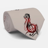 男性タン音楽ノートのタイ ネクタイ (ロール)