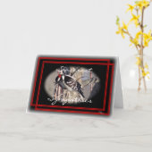 男性ダウンウッドペッカー8843 カスタマイズ-  カード (黄色い花)