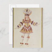 男性ダンサーの衣装デザイン, c.1660 ポストカード (正面/裏面)