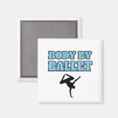 男性ダンサー体バイバレエ広場 マグネット (正面/裏面)