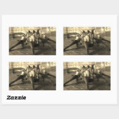 男性ダンサー1930年代 長方形シール (シート)