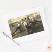 男性ダンサー1930年代 長方形シール (封筒)