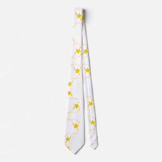男性デザイナータイズイエロースターズ ネクタイ (正面)