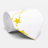 男性デザイナータイズイエロースターズ ネクタイ (ロール)