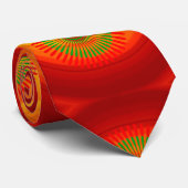 男性デザイナータイズオレンジレッドグリーン ネクタイ (ロール)