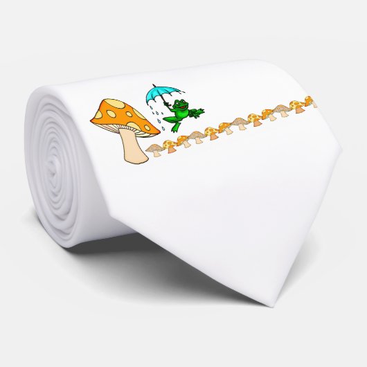 男性デザイナータイズフロギングキノコ ネクタイ (ロール)