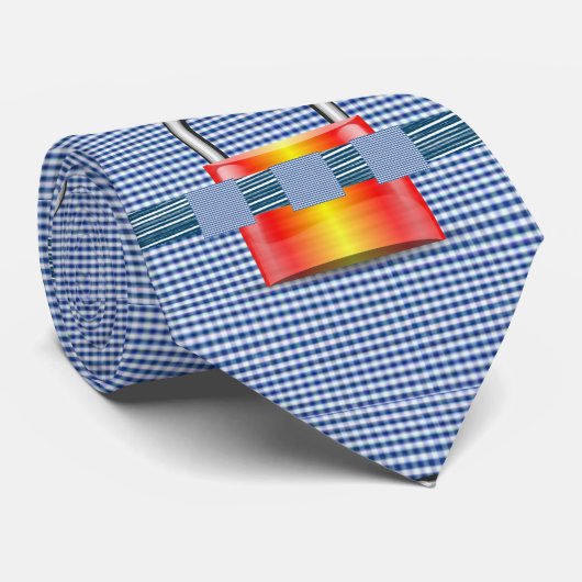 男性デザイナータイズブルーロック ネクタイ (ロール)