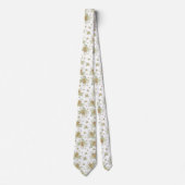 男性デザイナータイズホワイトチューリップ ネクタイ (正面)