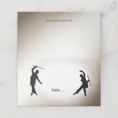 男性トップハットカネスタップダンサー座席表 プレイスカード (外部開封)