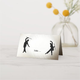 男性トップハットカネスタップダンサー座席表 プレイスカード