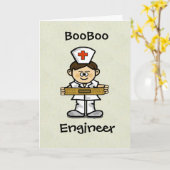 男性ナースグリーティカスタマイズングカード！ カード (黄色い花)