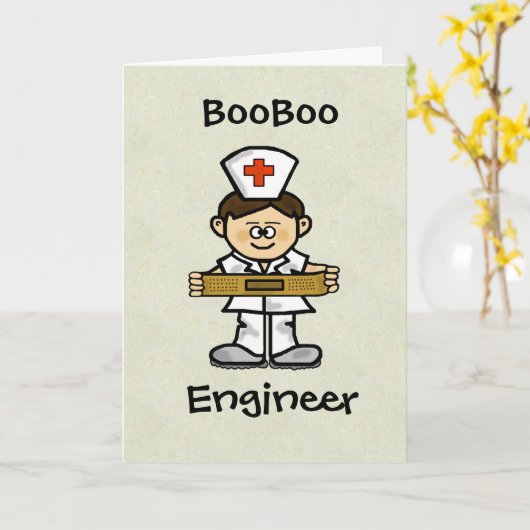 男性ナースグリーティカスタマイズングカード! カード (黄色い花)