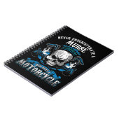 男性ナースバイクもしくは自転車に乗る人シャツ決して村瀬Mを過小評価しない ノートブック (左側)