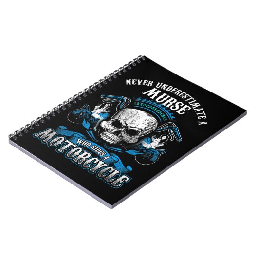 男性ナースバイクもしくは自転車に乗る人シャツ決して村瀬Mを過小評価しない ノートブック (左側)