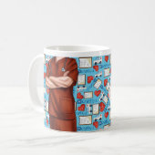 男性ナースホワイトスクラブパーソナライズされたコーヒーマグ コーヒーマグカップ (正面左)