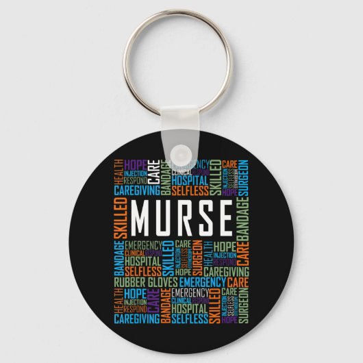 男性ナースマンナースムース国際的ナースデイ キーホルダー (正面)