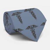 男性ナース院産埃っぽい青い医療パターン ネクタイ (ロール)