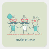 男性ナース スクエアシール (正面)
